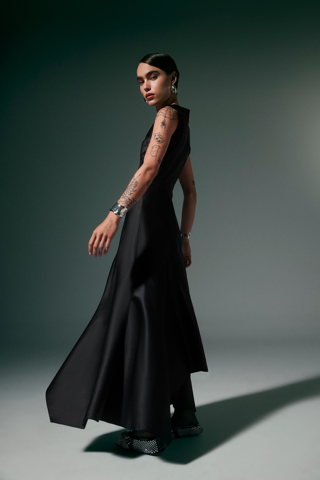 CARLA Lady Scallap dress 黒 タグ付 carla カーラ Lady scallop dress