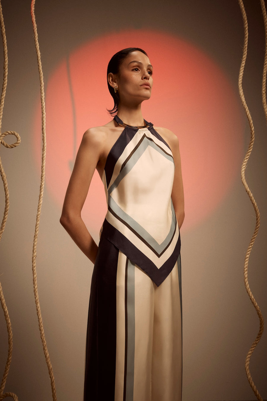 SKYE TOP - ATHENS SCARF SKY