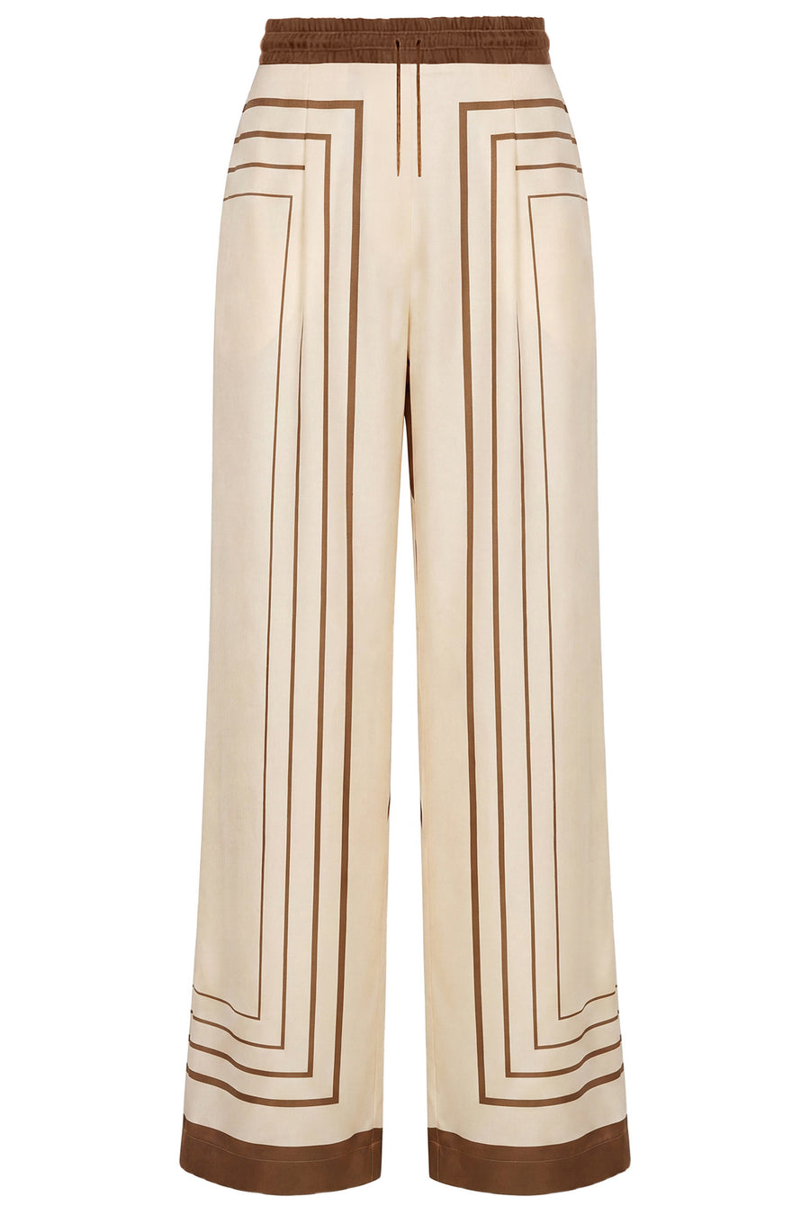 SANDRA PANT - IVORY SPICE SCARF PRINT
