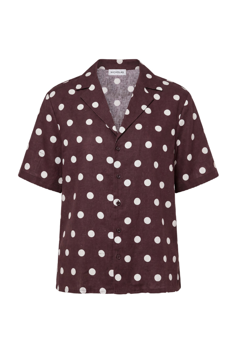 SONORA SHIRT - ESPRESSO IVORY POLKA DOT