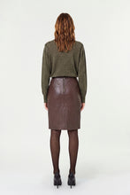 VEDA TIE NECK SWEATER - OLIVE