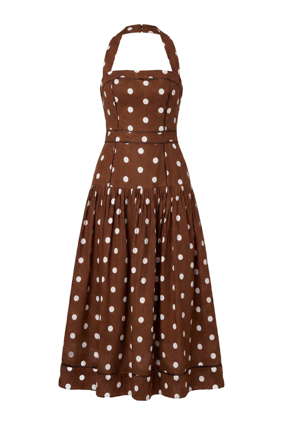 VIVIANNE DRESS - SPICE IVORY POLKA DOT