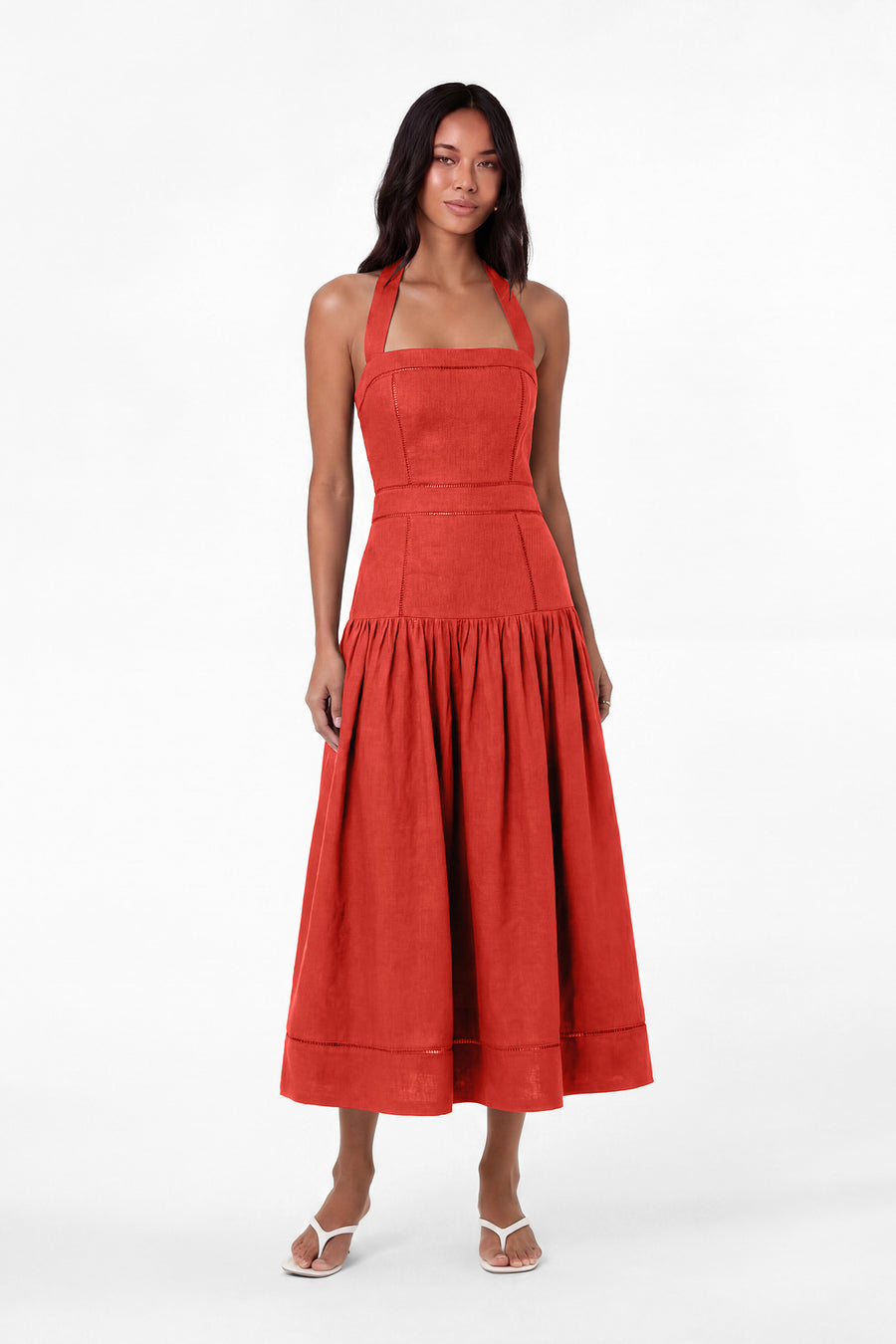 VIVIANNE DRESS - TOMATO