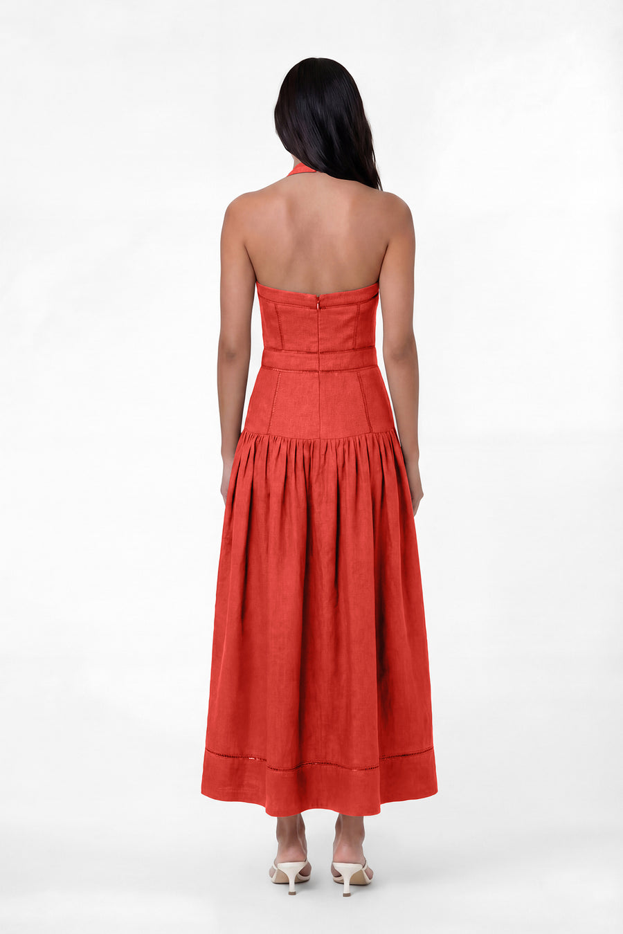 VIVIANNE DRESS - TOMATO