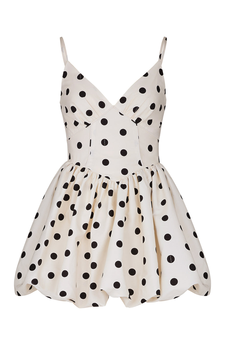 APALINE DRESS - IVORY BLACK POLKA DOT