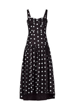 DRENICA DRESS - BLACK IVORY POLKA DOT
