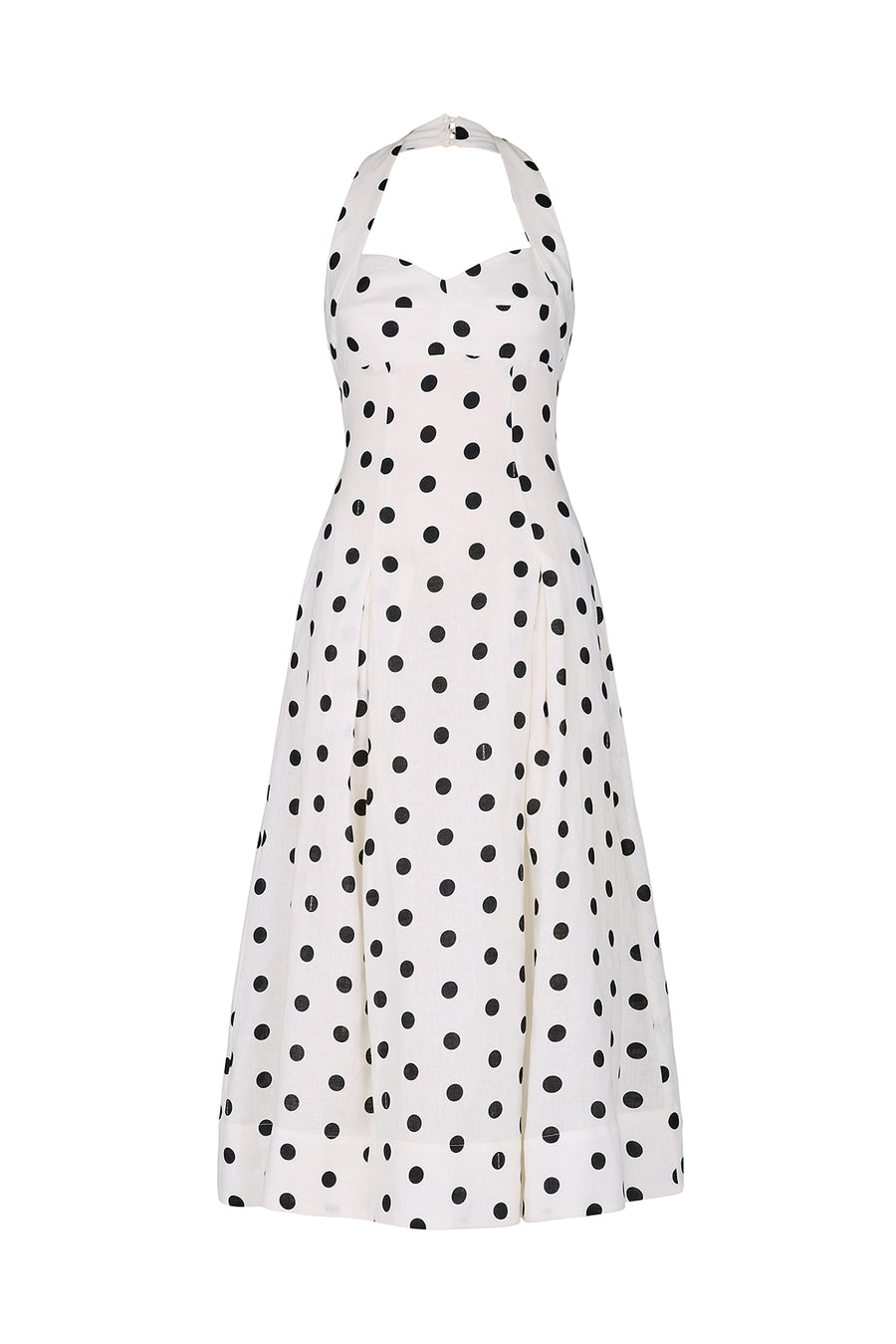 SERAPHINA DRESS - IVORY BLACK POLKA DOT