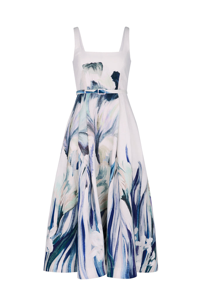 【海外限定】GinaBacconiドレス☆Nina Floral Sleeveless Dress, SORELLE DRESS- ISLA SKY FLORAL – NICHOLAS