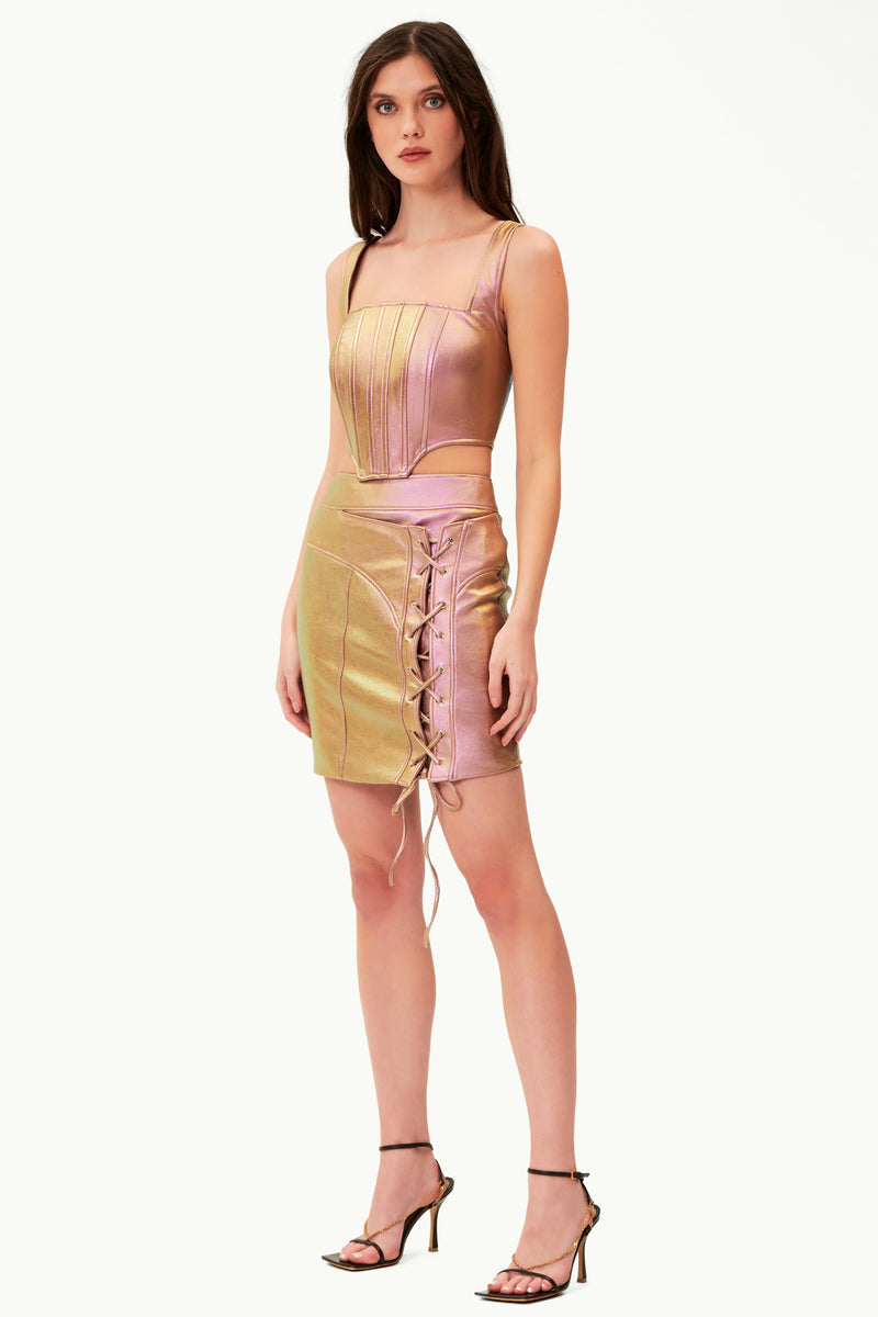 Pia Top - Metallic Rose
